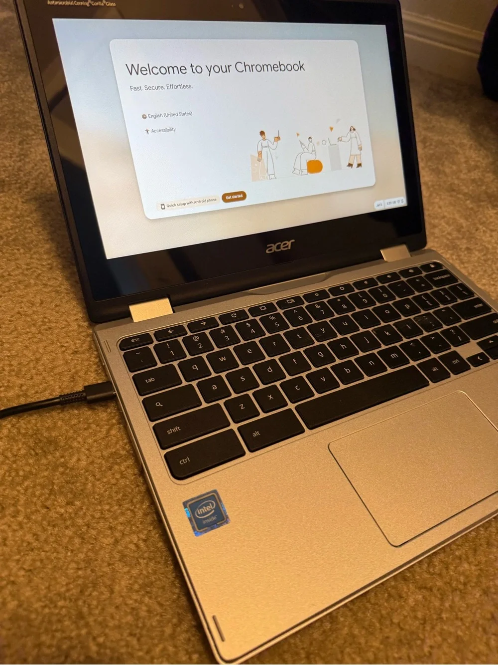 Acer Chromebook Spin 311 Two-Tone Silver and Black Convertible Laptop